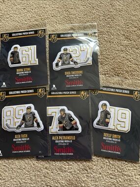 Vegas Golden Knights Collectible Hockey Patch set - White, Gold, Black